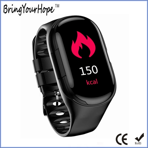 Heart Rate Monitor Sport Smart Watch with Bluetooth Earphone 